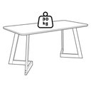 Ver mais imagens de Mesa de Jantar Caju com 6 Cadeiras Estofadas Sabia Linho Cinza Ornar