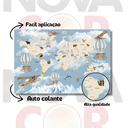 Ver imagem 2 de Papel de Parede Infantil Animais Mapa Mundi 1m²