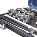 Ver imagem 2 de Jogo De Soquetes Estriados Com Encaixe De 1/2 Pol. + Acessórios Com 23 Peças Gedore-D19tmz