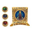 Ver imagem 2 de Kit com 2 Nichos Enfeites de Mesa Nossa Sra Aparecida Dourado com LED Colorido