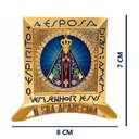 Ver imagem 3 de Kit com 2 Nichos Enfeites de Mesa Nossa Sra Aparecida Dourado com LED Colorido