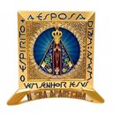 Ver imagem 1 de Kit com 2 Nichos Enfeites de Mesa Nossa Sra Aparecida Dourado com LED Colorido
