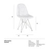 Cadeira Estofada Botonê - Branco - Metal Cromado - 4