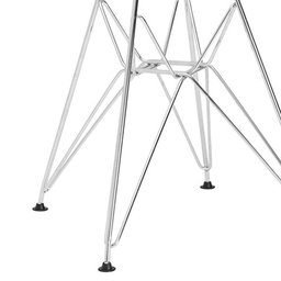 Cadeira Estofada Botonê - Branco - Metal Cromado - 3