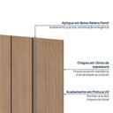 Ver imagem 7 de Kit Guarda Roupas 3 Portas, Cama Casal e Complementos de Quarto Araçá CabeCasa MadeiraOriginals Marrom/Nogueira