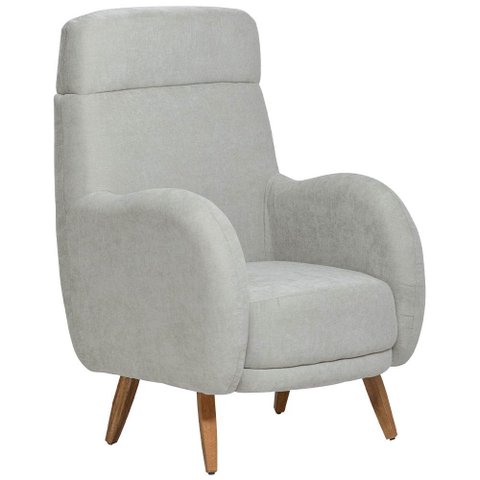 Poltrona de Amamentação Fixa Pés Manu Ternura D02 Linho Verde Claro C-47 - Lyam Decor