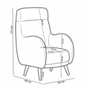 Ver imagem 5 de Poltrona de Amamentação Fixa Pés Manu Ternura D02 Linho Verde Claro C-47 - Lyam Decor