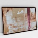 Ver imagem 1 de Quadro Decorativo em Canvas Abstrato Pincelada Moderna TaColado Moldura Flutuante 4,5cm Madeira 60 x