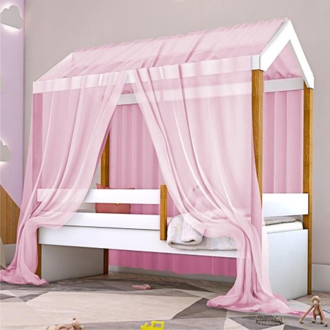 Cama Montessoriana Levi Solteiro Rosa