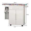 Ver imagem 2 de Tabua de Passar 2 Portas 1 Gaveta Branco - Rede Móveis