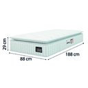 Ver imagem 5 de Cama Box Baú Colchão Solteiro Espuma D33 Vangogh Pillow Top 88x188x70cm Branco / Cinza Hellen