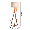 Ver imagem 7 de Luminária Tripé Moderna Bella Premium Sala Leitura Luxo com Cupula e Pés em Madeira Cor Off White