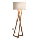 Ver imagem 6 de Luminária Tripé Moderna Bella Premium Sala Leitura Luxo com Cupula e Pés em Madeira Cor Off White