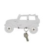 Porta Chaves Decorativo em MDF Carro Troller Branco Fosco 22x12,6cm - 1
