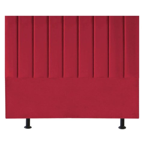 Cabeceira Estofada Cama Casal Queen Size 160 Cm Mavie Suede:vermelho