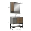 Ver imagem 3 de Conjunto para Banheiro Armani 80 Cimento/Noce