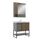 Ver imagem 4 de Conjunto para Banheiro Armani 80 Cimento/Noce