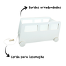 Baú de Mdf Infantil Organizador para Brinquedo com Rodinha - Ônibus - 4