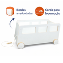 Ver imagem 4 de Baú de Mdf Infantil Organizador para Brinquedo com Rodinha - Ônibus