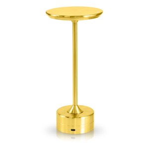 Luminária de Mesa Touch Candeeiro Led sem Fio Recarregável Grande Dourada