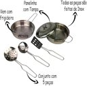 Ver imagem 3 de Kit Cozinha Inox Panela Infantil 890-5 - Braskit