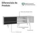 Ver imagem 4 de Rack para Tv até 80 Polegadas 160cm com Pés Branco/preto Torino Madesa