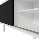 Ver mais imagens de Rack para Tv até 80 Polegadas 160cm com Pés Branco/preto Torino Madesa