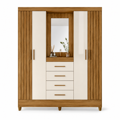 Guarda-Roupa Casal Atenas 4 Portas 4 Gavetas Moval
