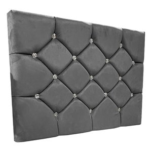 Painel Cabeceira Cama Box Estofada Viúva 130cm Kasi - Cinza