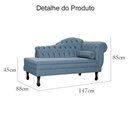 Ver imagem 6 de Recamier Larissa Lado Esquerdo Linho Cores - S.A Móveis - Azul