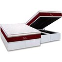 Ver imagem 1 de Conjunto Box Baú Queen: Colchão Molas Polar Ensacadas Rubi + Base Crc Courano White (158x198)