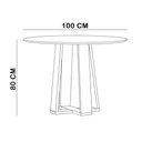 Ver imagem 6 de Mesa de Jantar Redonda Belly 100cm Ypê N01 com 4 Cadeiras Nadja Linho Cru - Lyam Decor