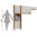 Ver imagem 6 de Armário de Cozinha Compacta Luísa 3 Peças 5 Portas Ripado / Off White