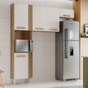 Ver imagem 7 de Armário de Cozinha Compacta Luísa 3 Peças 5 Portas Ripado / Off White