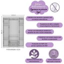 Ver imagem 3 de Guarda-roupa Infantil 122cm com Vidro 4 Portas e 2 Gavetas Sonho Multimóveis Mp4473 Branco-off