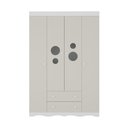 Ver imagem 7 de Guarda-roupa Infantil 122cm com Vidro 4 Portas e 2 Gavetas Sonho Multimóveis Mp4473 Branco-off