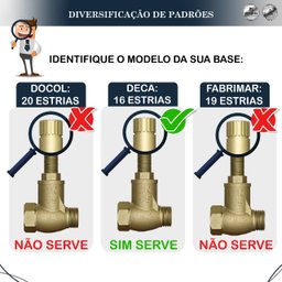 Acabamento Registro Padrão Deca 16 Estrias Preto Fosco Luxo - 6
