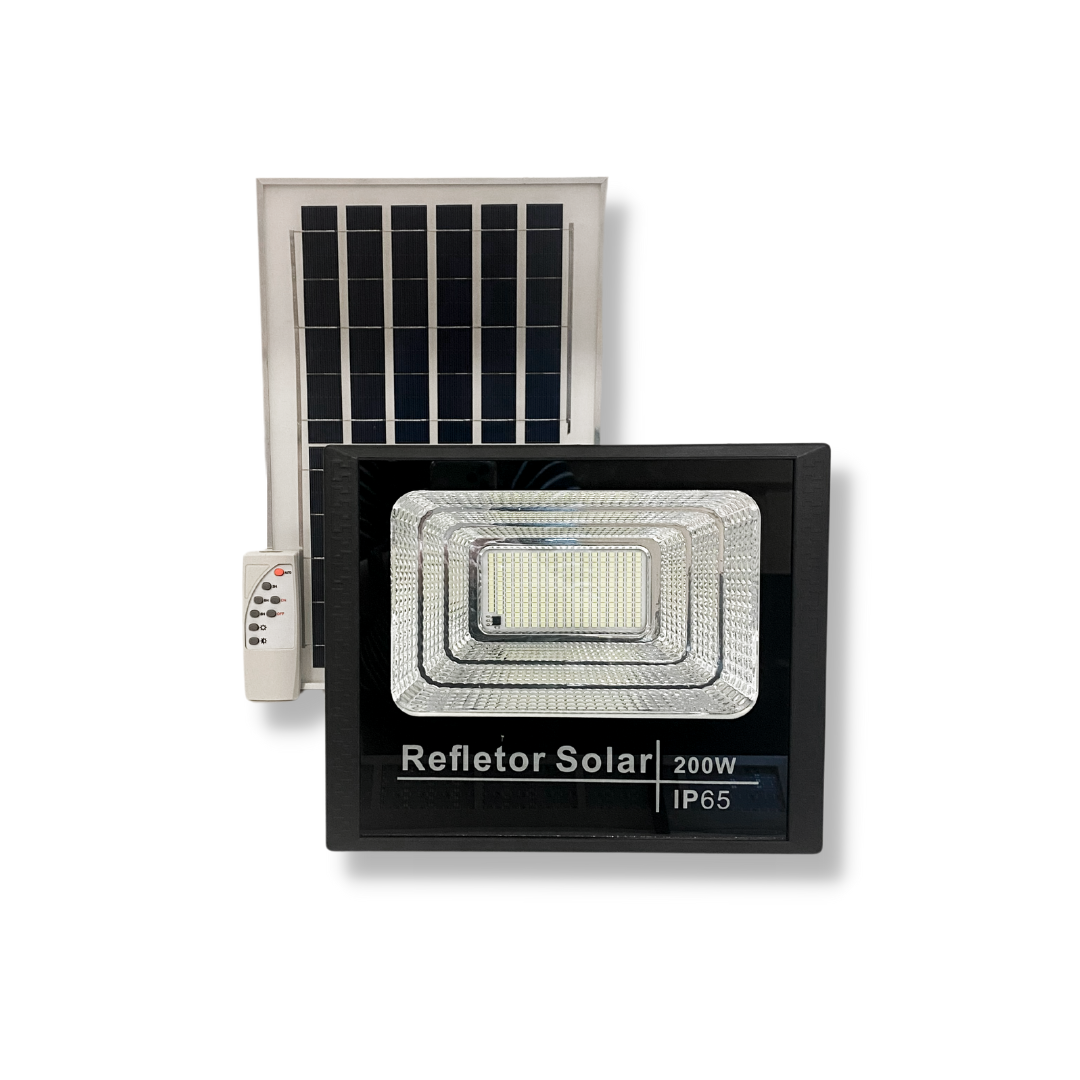 Kit 10 Refletor Solar Led SMD Holofote 200w Branco Frio - 2