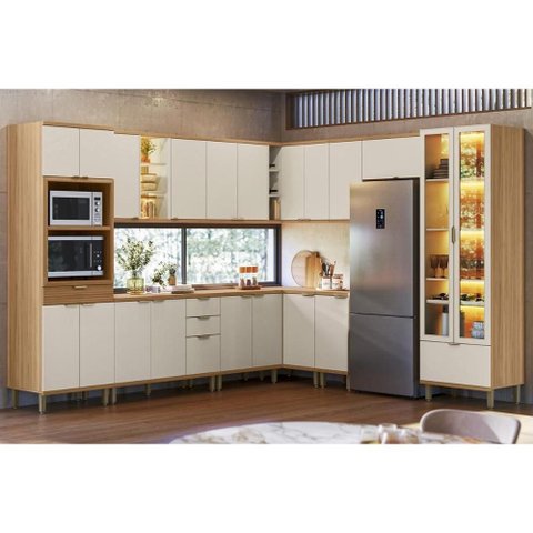 Cozinha Completa 11 Peças Bless CZ710 Jequitiba/Off Linea