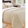 Colcha de Cama Cama Super King Size Bege Percal 200 fios com 9 peças - Colcha Isadora - 1