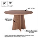 Ver imagem 2 de Mesa de Jantar Redonda 6 Lugares 120cm Isabela Noronha