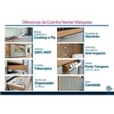 Ver imagem 3 de Cozinha Completa Marquesa 2 Portas 3 Gavetas MDF Nature e Greige Nesher