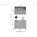 Ver imagem 2 de Cozinha Completa Marquesa 2 Portas 3 Gavetas MDF Nature e Greige Nesher