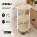 Ver mais imagens de Prateleira Redonda 3 Andares Estante Multiuso Nicho Organizadora Fruteira Chao Plastica Cozinha Lava