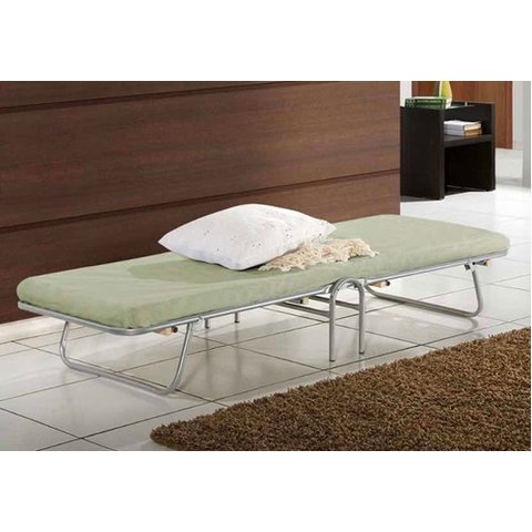 Cama Dobrável de Campana Funcional com Colchão Solteiro.