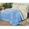 Edredom Dupla Face Orsay Super King Floral cor Azul Royal com 7 peças - 1