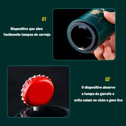 Abridor de Garrafa Magnético Automático para Refrigerantes:verde - 4