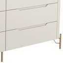 Ver imagem 6 de Cômoda para Quarto Closet Orgânica 6 Gavetas Pés Industrial Dourado Bliss I03 Luna - Lyam Decor