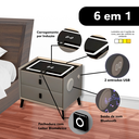 Ver imagem 5 de Kit 2 Mesas de Cabeceira Inteligente com Digital Cinza LED Indução