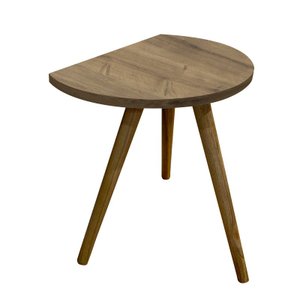 Mesa de Apoio Redonda Nuova Tripé Palito Retrô - de Parede 40cm:Solanum